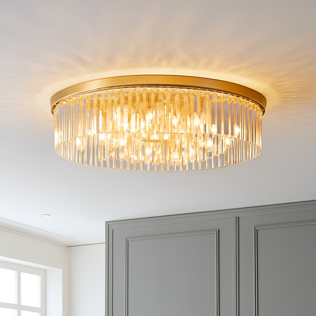 lustre en cristal moderne pour décoration contemporaine de luxe - vue 3 sur 10