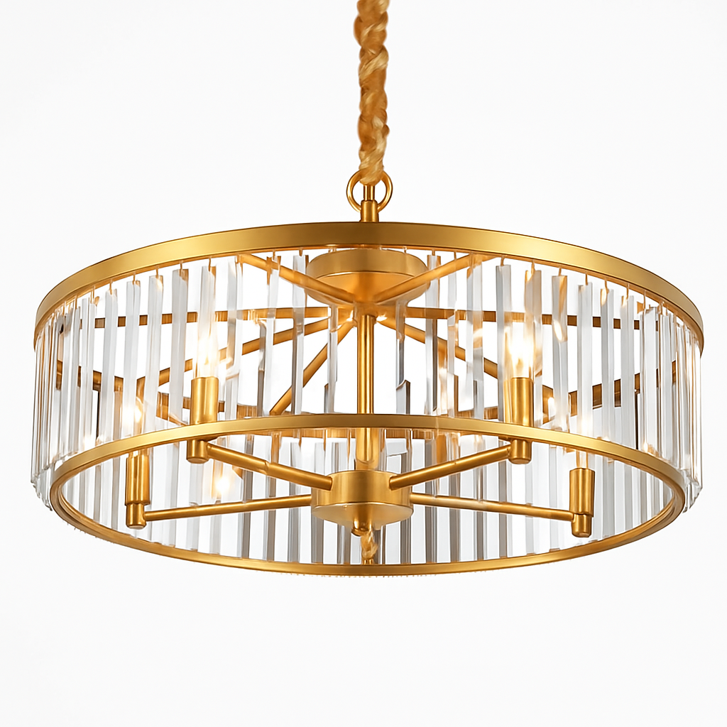 lustre en cristal moderne pour décoration contemporaine de luxe - vue 5 sur 10