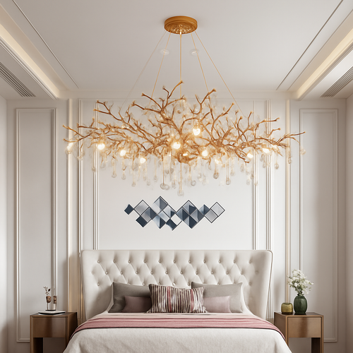 lustre en cristal rétro pour éclairage de luxe - vue 2 sur 7