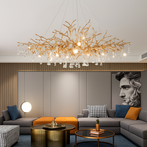 lustre en cristal rétro pour éclairage de luxe - vue 3 sur 7