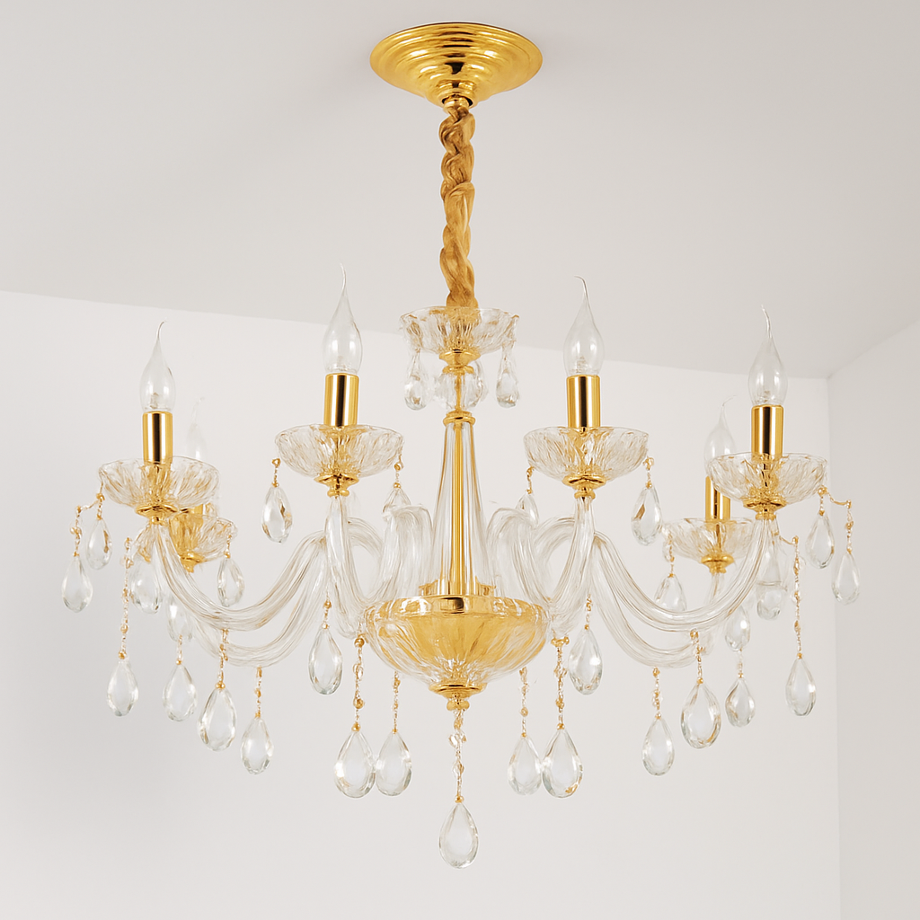 lustre en cristal transparent européen pour un éclairage luxueux - vue 4 sur 13