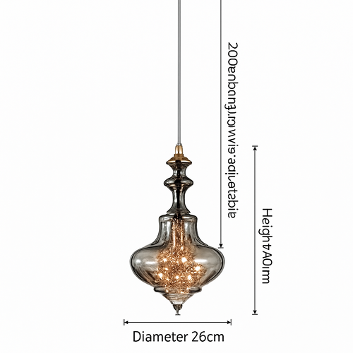 lustre en cuivre moderne avec cristal et éclairage led - vue 14 sur 15