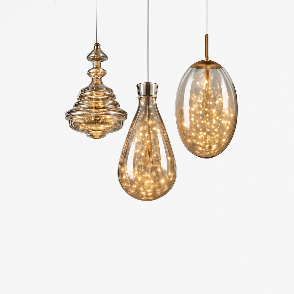 lustre en cuivre moderne avec cristal et éclairage led - vue 5 sur 15