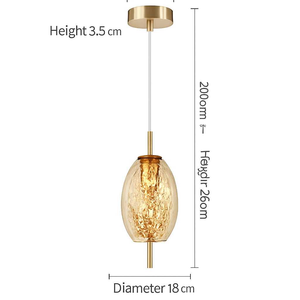 lustre en cuivre moderne avec cristal et éclairage led - vue 8 sur 15