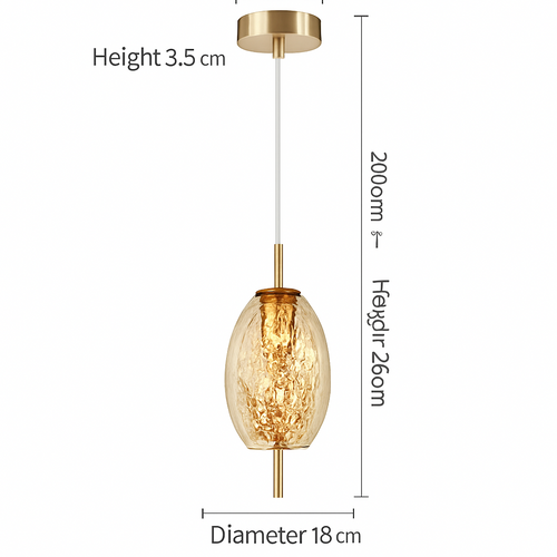 lustre en cuivre moderne avec cristal et éclairage led - vue 9 sur 15