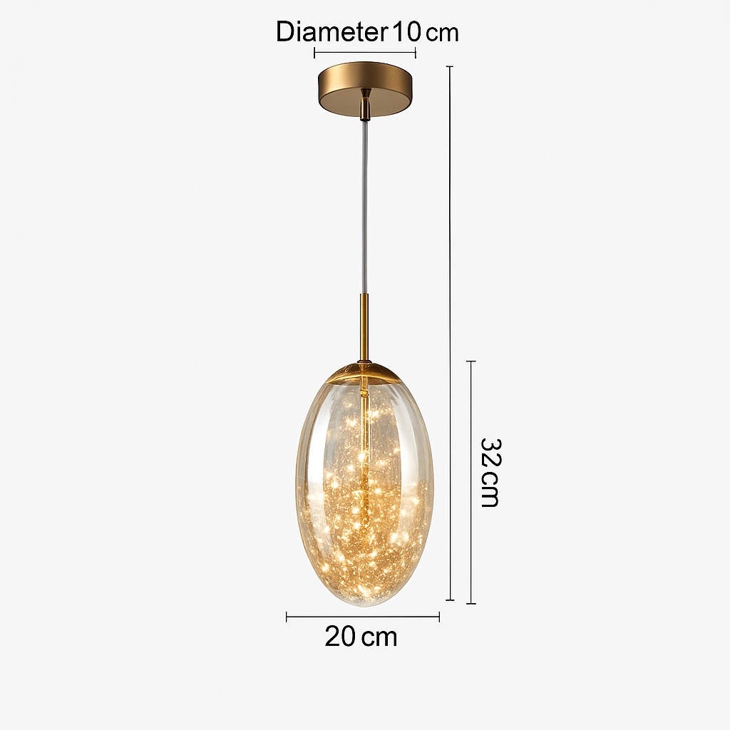 lustre en cuivre moderne avec cristal et éclairage led