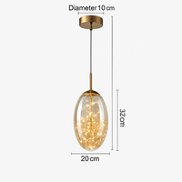 lustre en cuivre moderne avec cristal et éclairage led