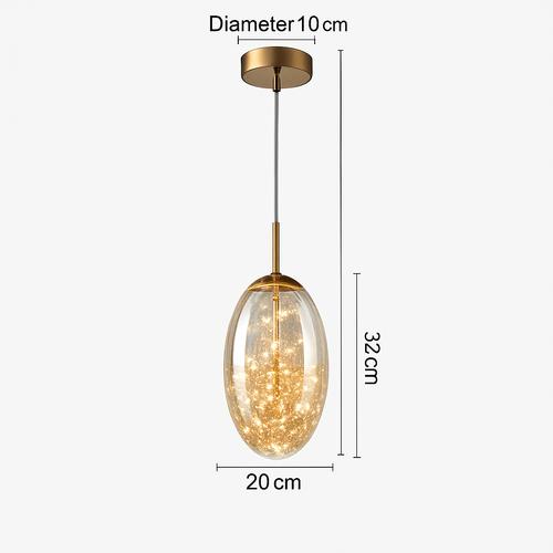 lustre en cuivre moderne avec cristal et éclairage led