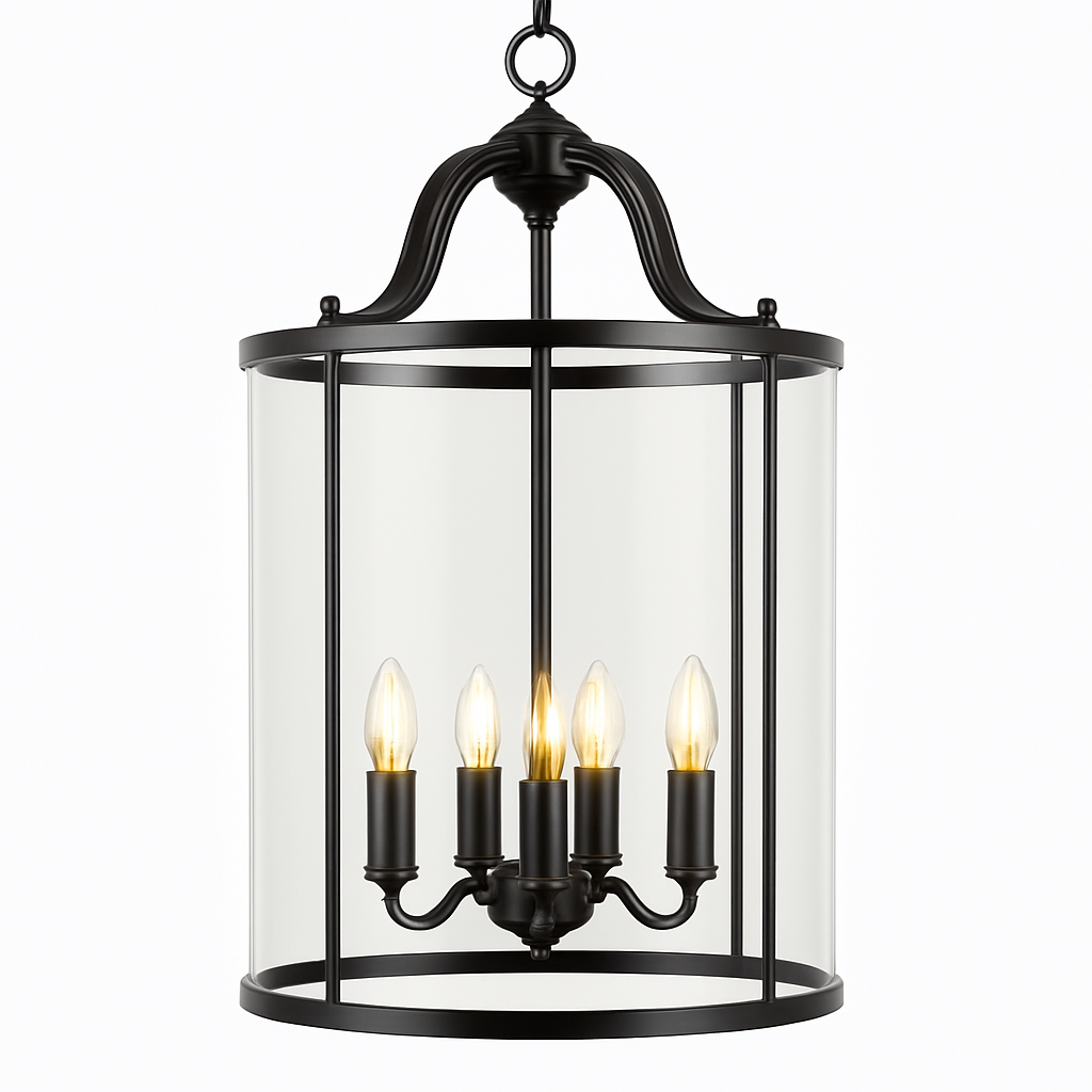 lustre en cuivre style vintage américain avec cage à oiseaux - vue 9 sur 9