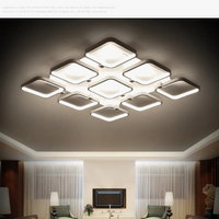 lustre en fer à led avec abat-jour rectangulaire moderne