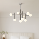 lustre en métal chrome style designer art décor