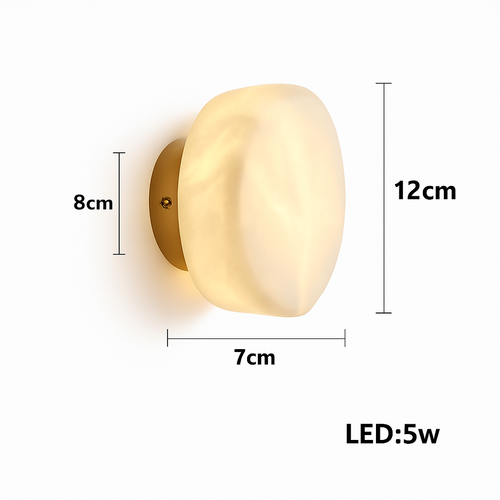 lustre en marbre et acier inoxydable à led dimmable - vue 10 sur 10