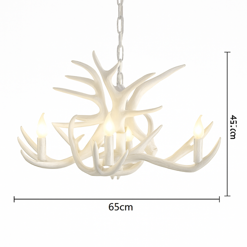 lustre en résine en forme de bois de cerf pour décoration de maison - vue 13 sur 24