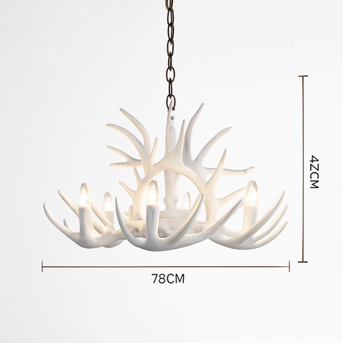 lustre en résine en forme de bois de cerf pour décoration de maison - vue 14 sur 24