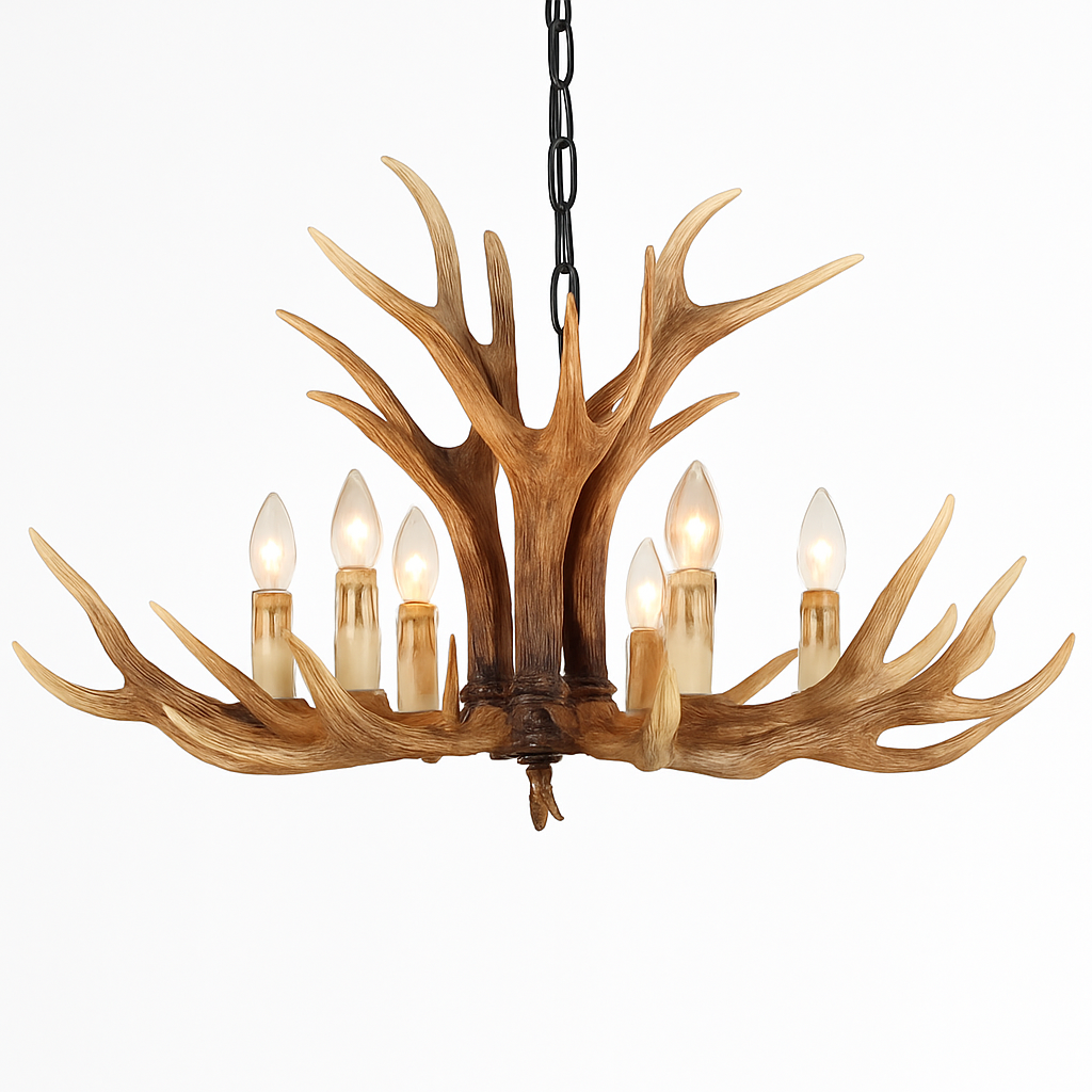 lustre en résine en forme de bois de cerf pour décoration de maison - vue 17 sur 24