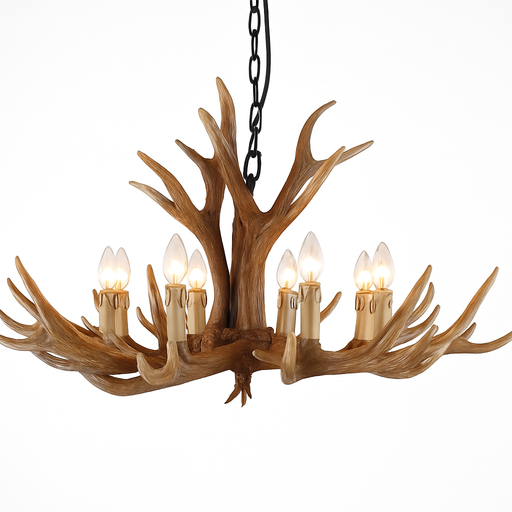 lustre en résine en forme de bois de cerf pour décoration de maison - vue 18 sur 24