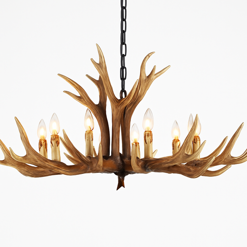 lustre en résine en forme de bois de cerf pour décoration de maison - vue 20 sur 24