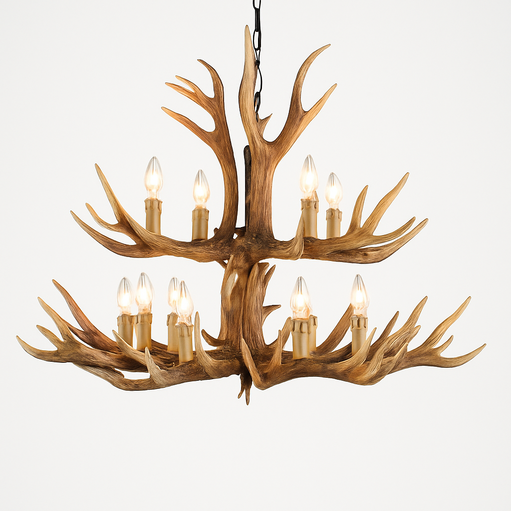 lustre en résine en forme de bois de cerf pour décoration de maison - vue 20 sur 24