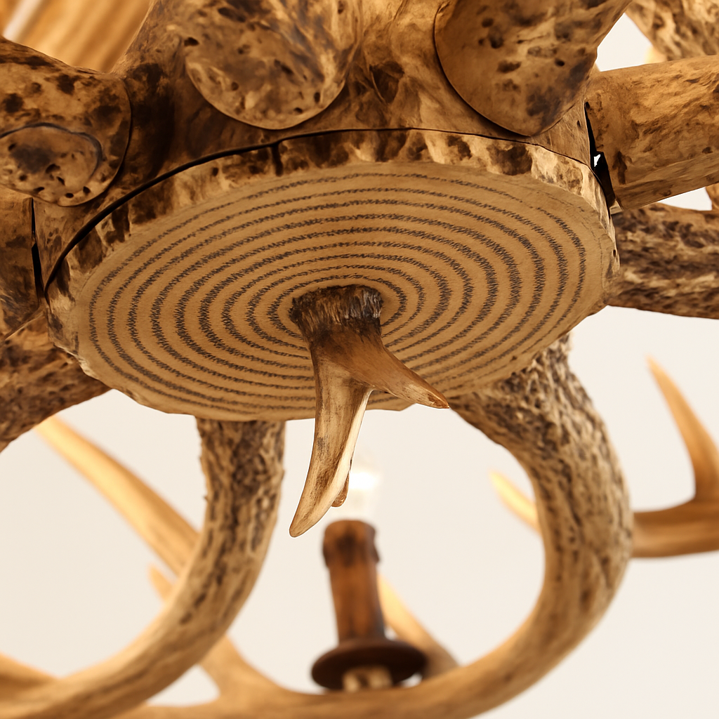 lustre en résine en forme de bois de cerf pour décoration de maison - vue 6 sur 24