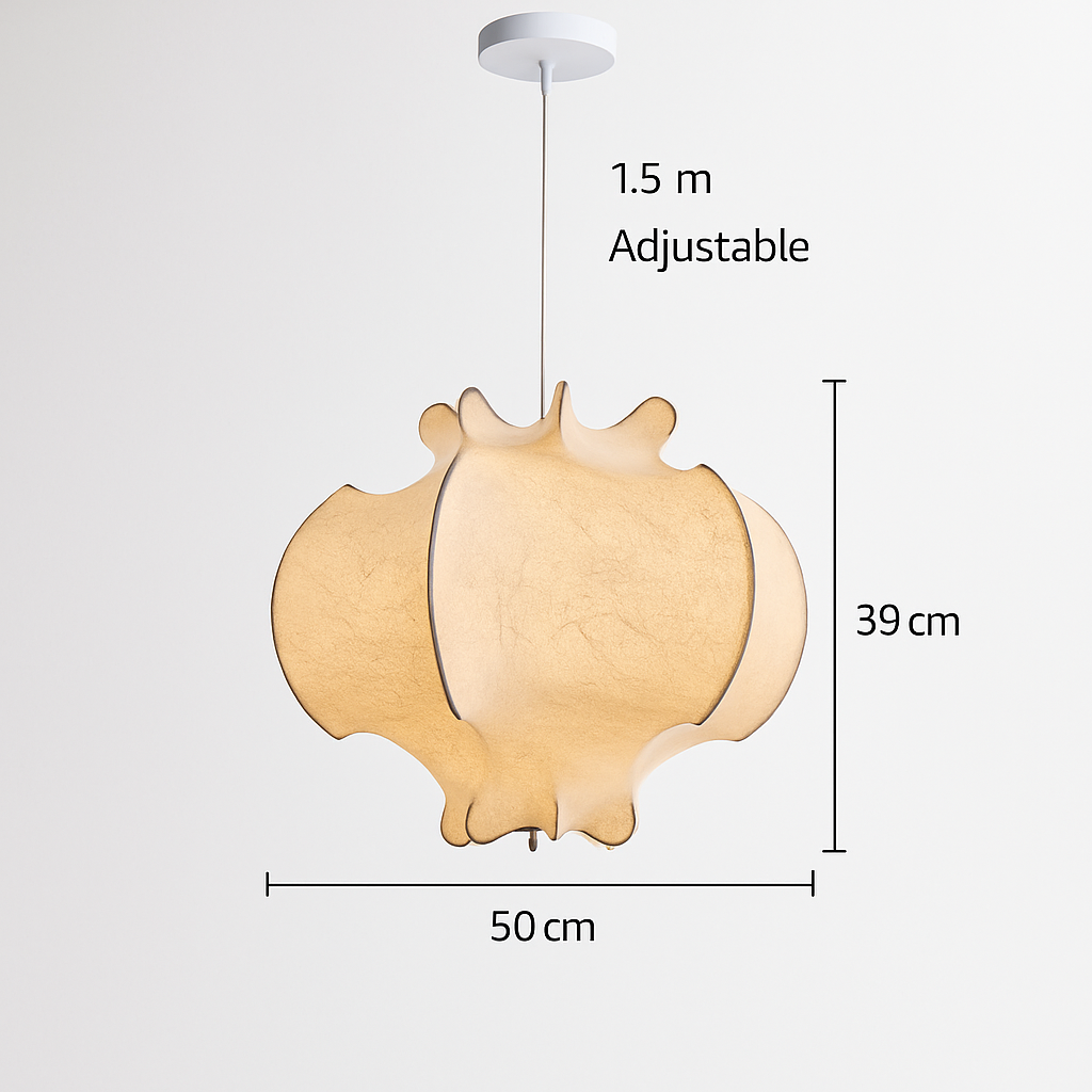 lustre en soie minimaliste nordique pour décoration moderne