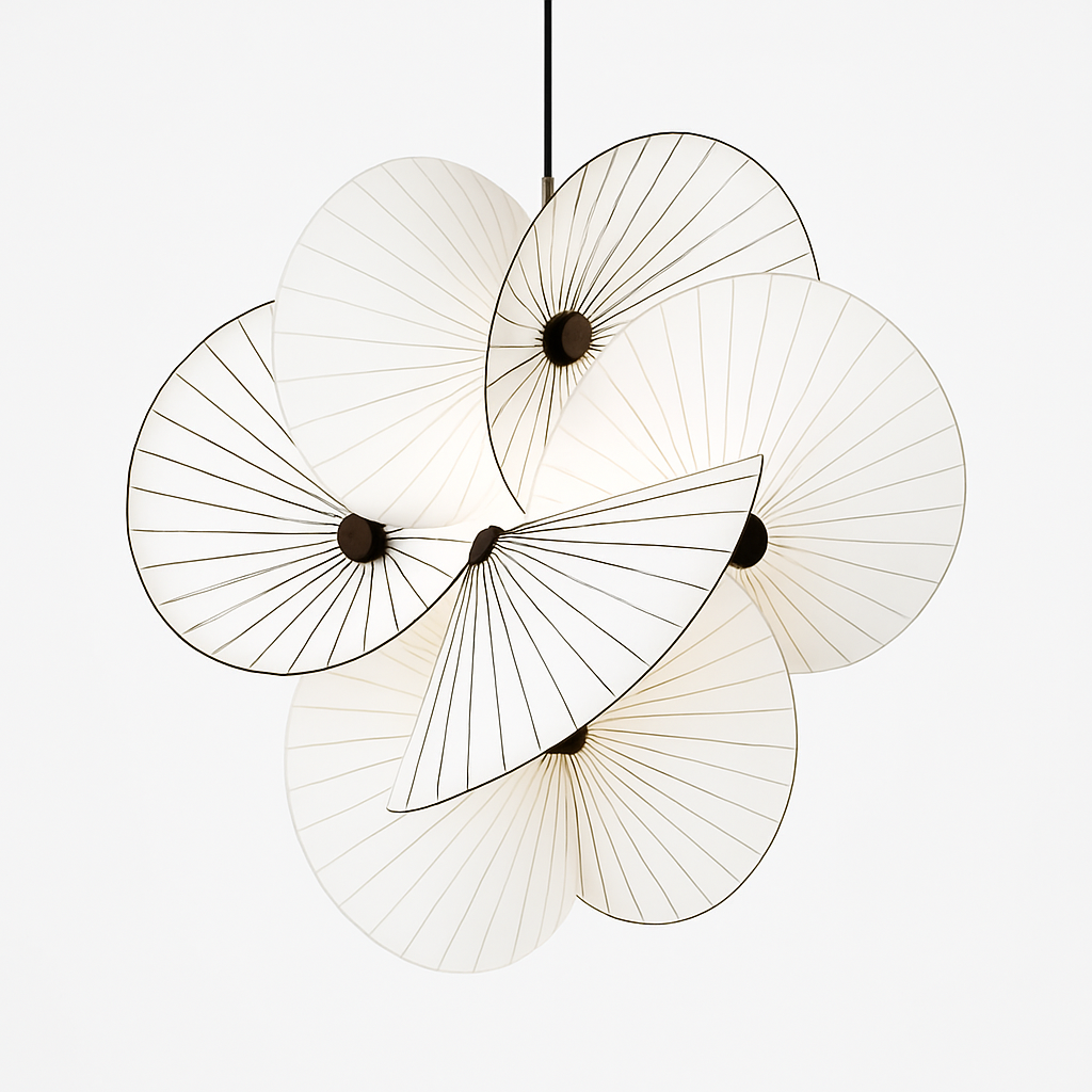 lustre 	 en tissu design éclairage maison fil réglable - vue 1 sur 7