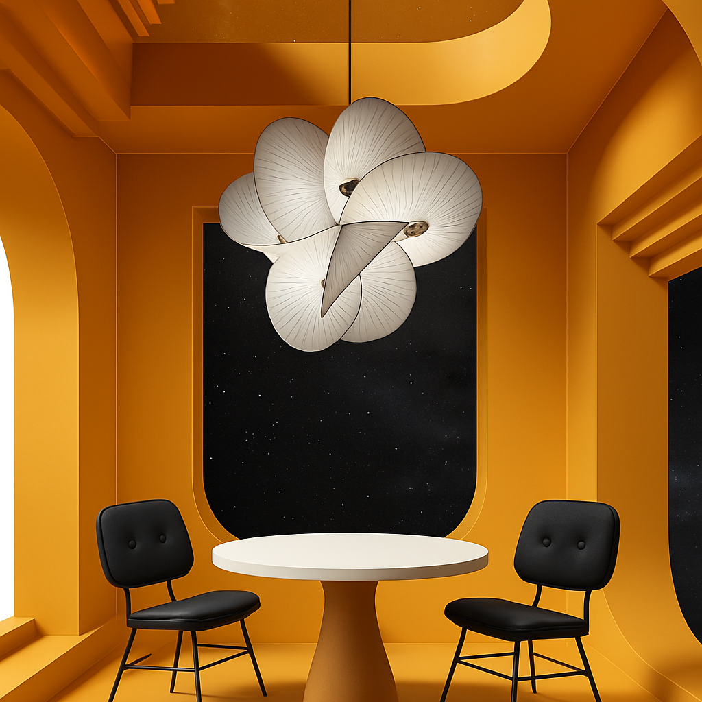 lustre en tissu design pour restaurant bureau et salon - vue 3 sur 7