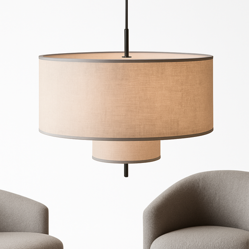 lustre en tissu fait main style rétro pour divers espaces - vue 2 sur 8