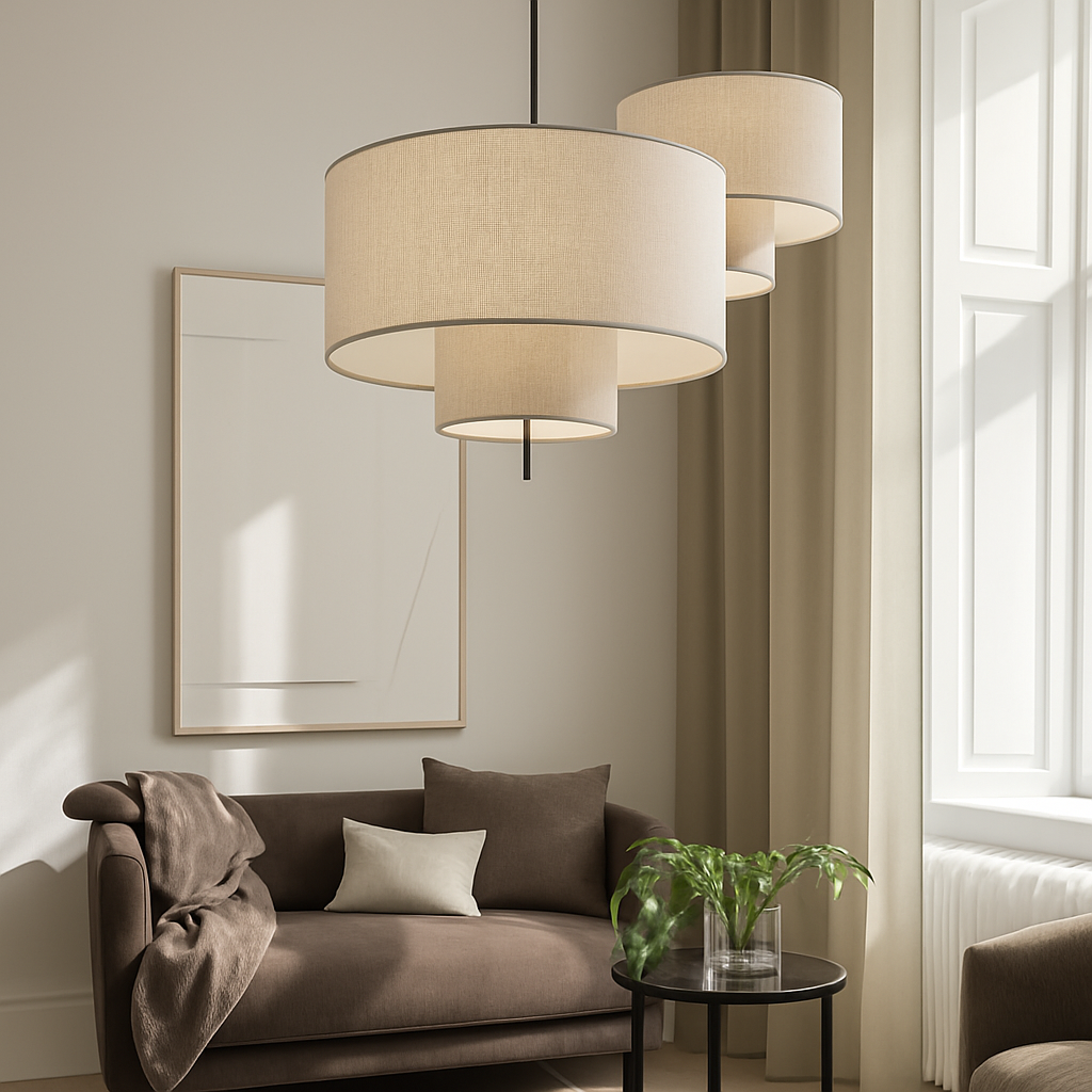 lustre en tissu fait main style rétro pour divers espaces - vue 3 sur 8