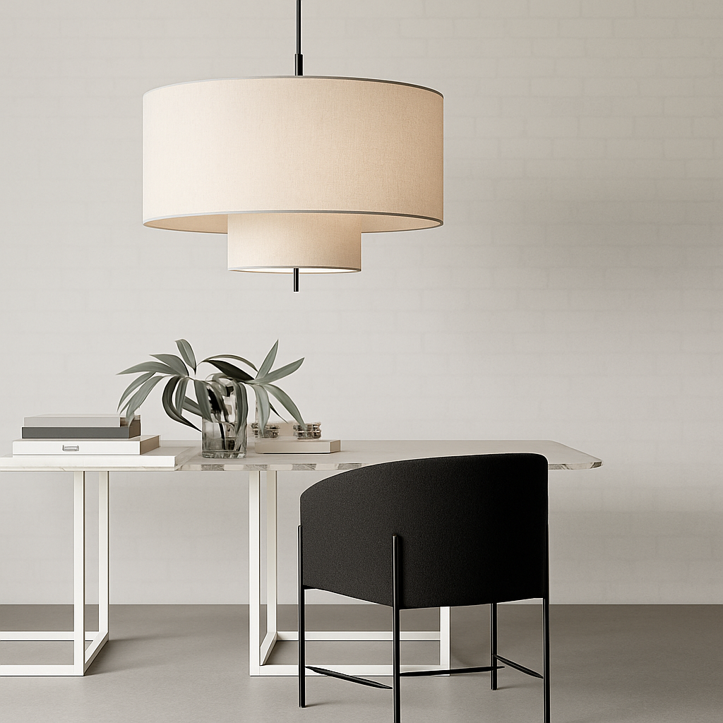 lustre en tissu fait main style rétro pour divers espaces - vue 4 sur 8