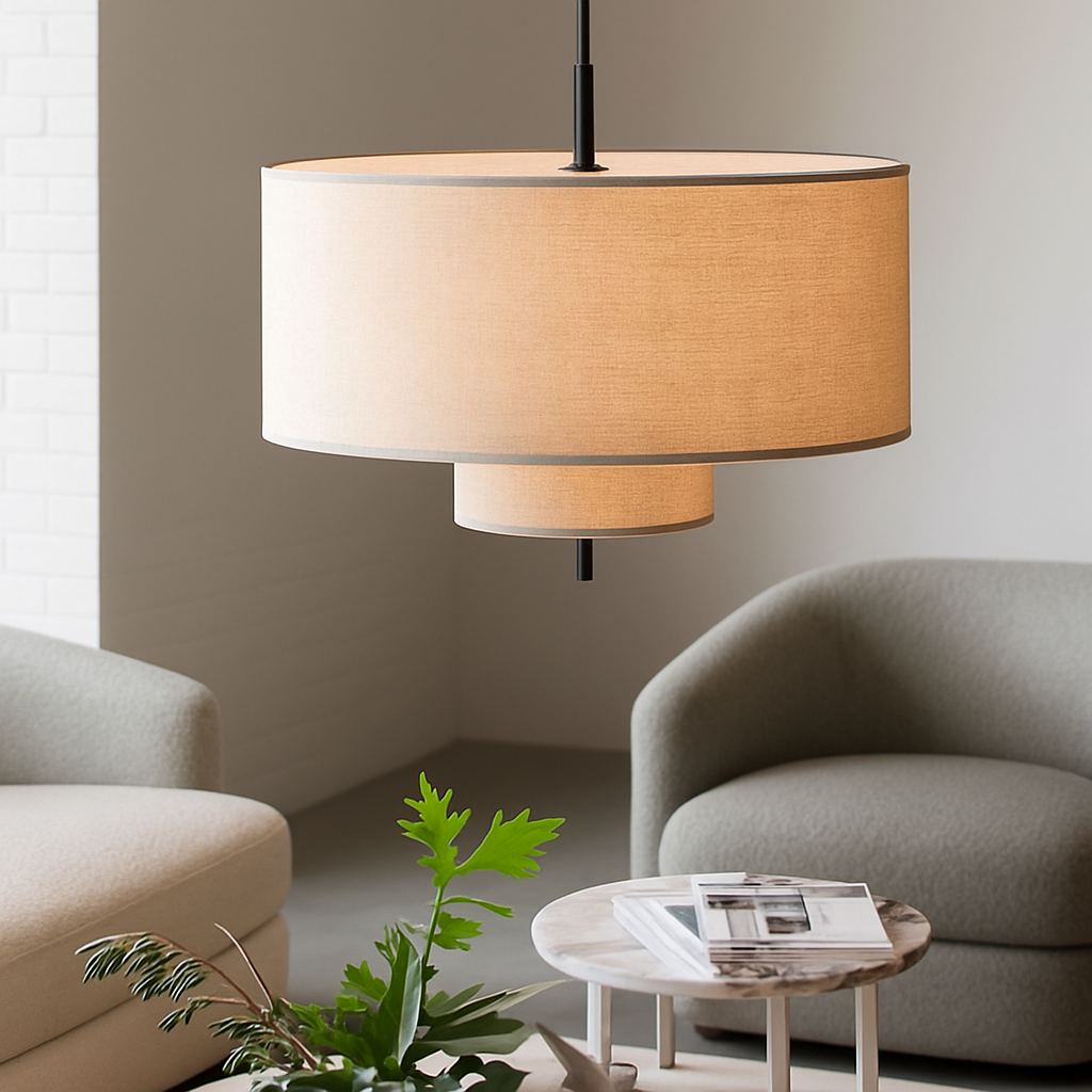 lustre en tissu fait main style rétro pour divers espaces - vue 5 sur 8