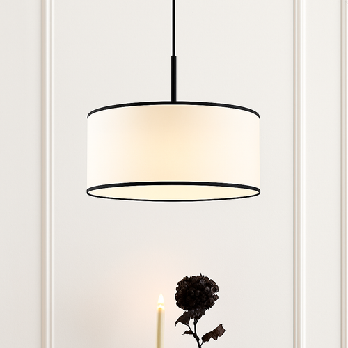 lustre en tissu led suspension design nordique moderne - vue 2 sur 9