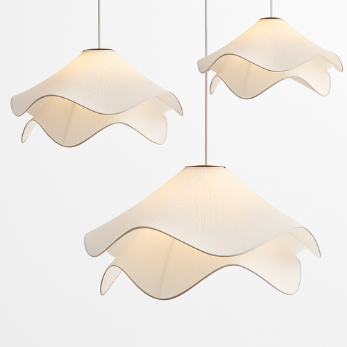 lustre en tissu plissé style nordique simple et confortable - vue 6 sur 6