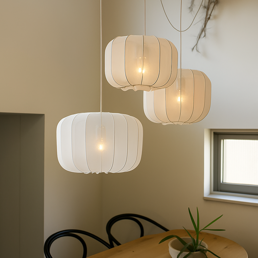 lustre en tissu rétro pour décoration intérieure design nordique - vue 3 sur 18