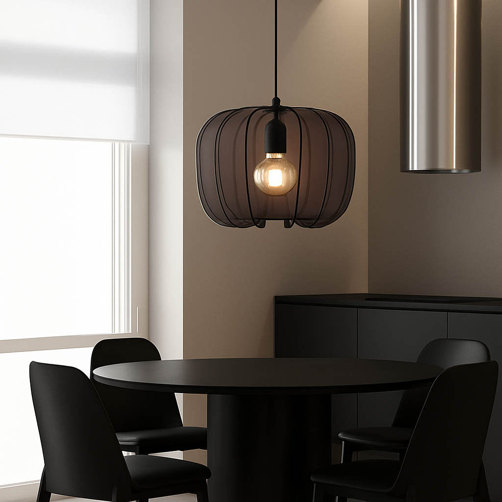 lustre en tissu rétro pour décoration intérieure design nordique - vue 4 sur 18