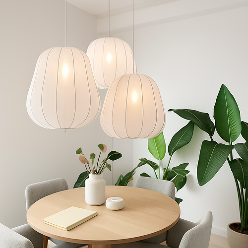 lustre en tissu wabi-sabi pour restaurant et bar décoratif - vue 3 sur 14