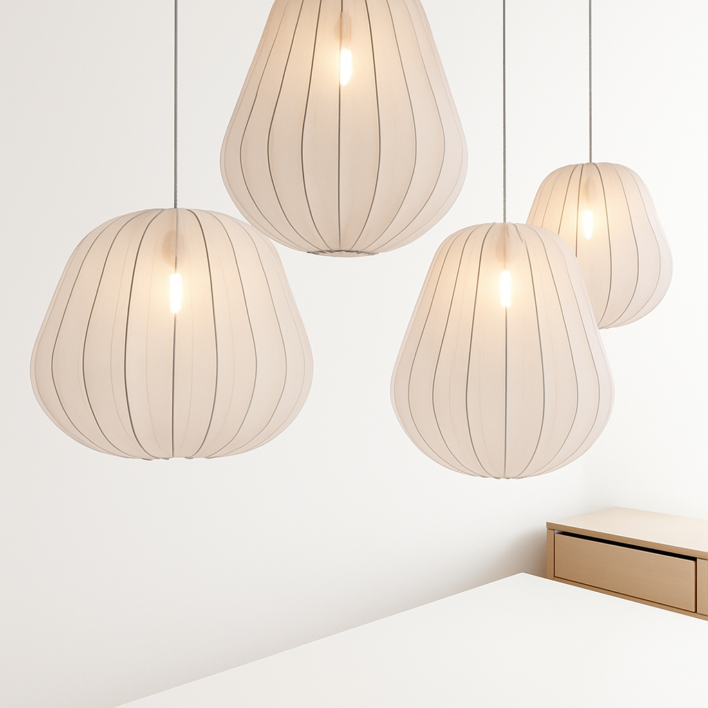lustre en tissu wabi-sabi pour restaurant et bar décoratif - vue 5 sur 14