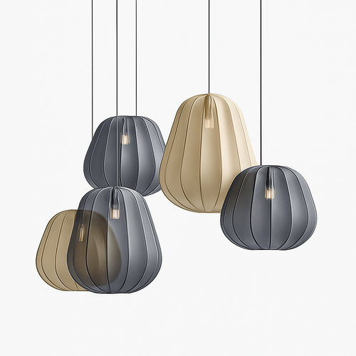 lustre en tissu wabi-sabi pour restaurant et bar décoratif - vue 2 sur 14