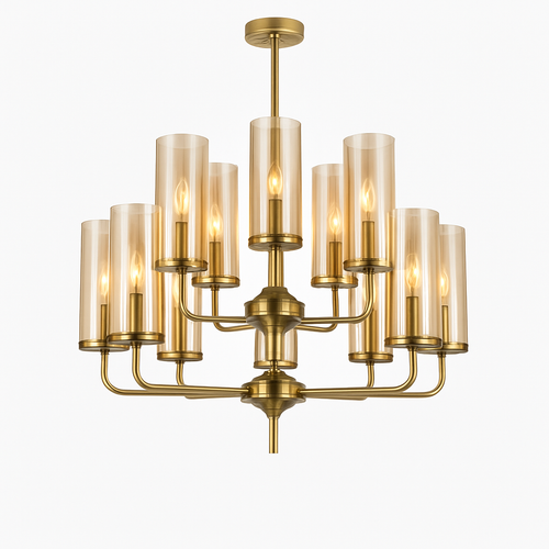 lustre en verre moderne 6 à 15 têtes design nordique luminaire intérieur - vue 11 sur 16
