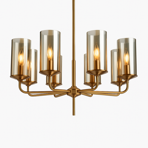 lustre en verre moderne 6 à 15 têtes design nordique luminaire intérieur - vue 12 sur 16