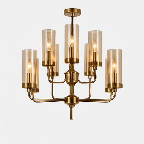 lustre en verre moderne 6 à 15 têtes design nordique luminaire intérieur - vue 16 sur 16