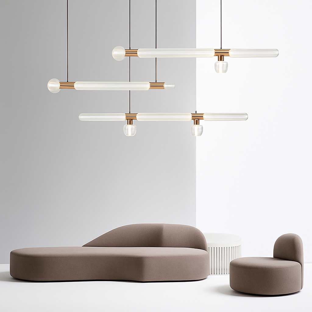 lustre en verre transparent design moderne pour espaces commerciaux et privés - vue 4 sur 21