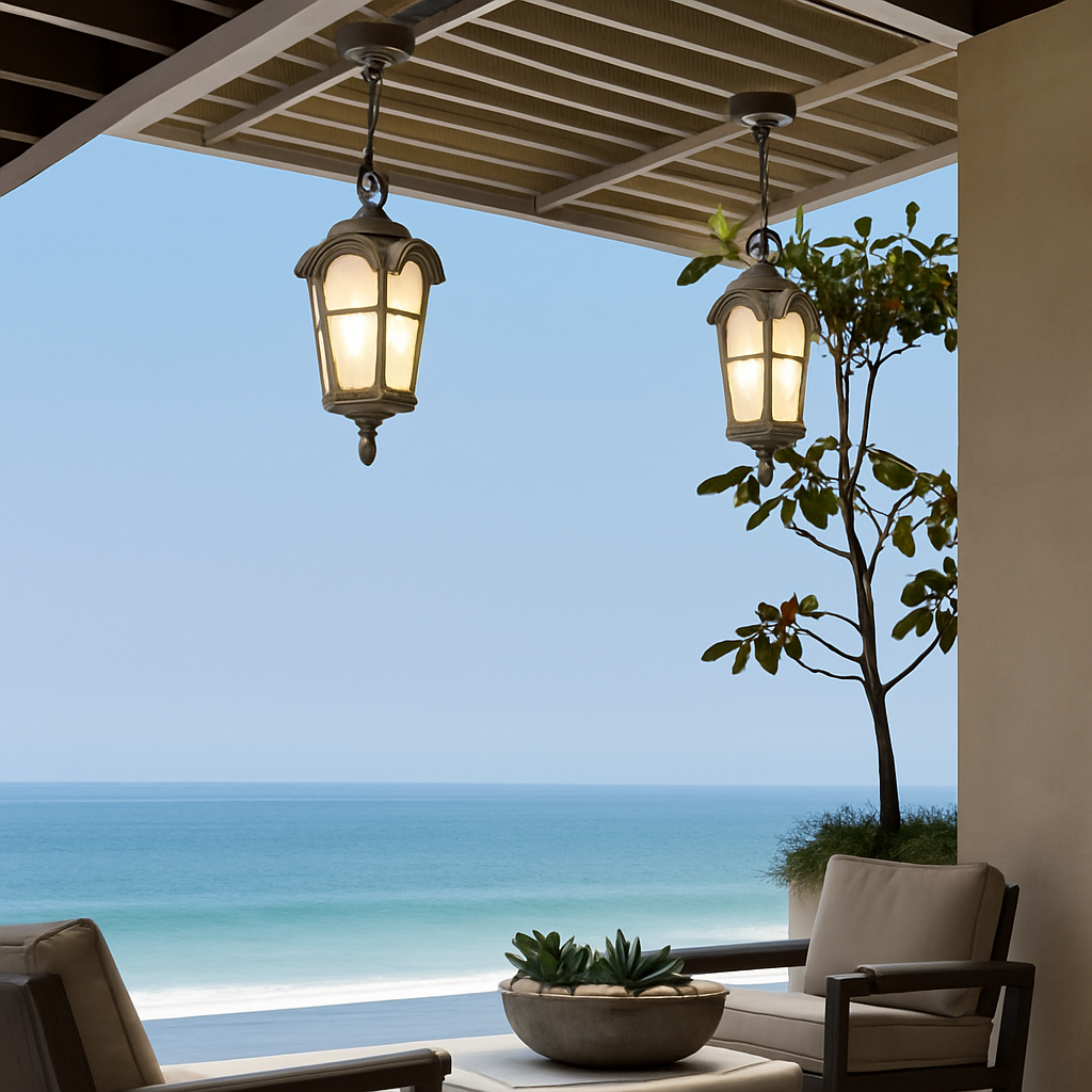 lustre extérieur étanche rétro pour jardin et entrée - vue 5 sur 7