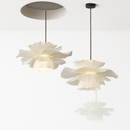 Lustre à fleurs blanches design nordique suspension pour chambre salon Bar lampe à manger chambre d'enfants suspension danoise