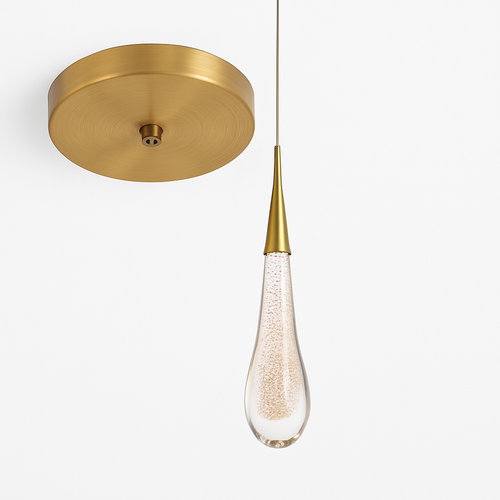 lustre goutte d'eau en cristal pour décoration intérieure - vue 15 sur 16