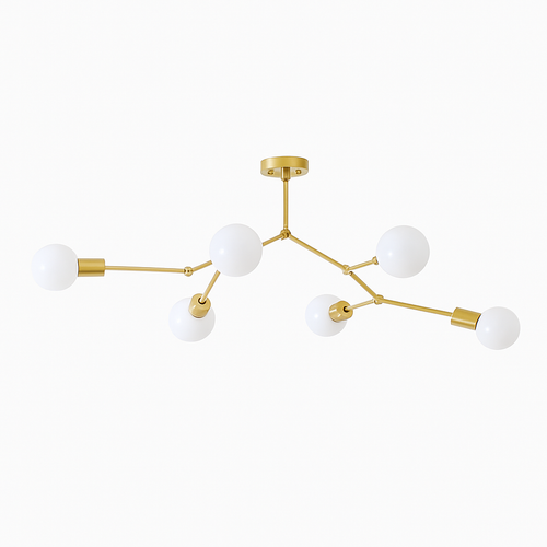 Lustre industriel LED avec plusieurs branches métalliques Rally - vue 2 sur 15