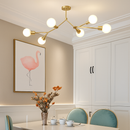 Lustre industriel LED avec plusieurs branches métalliques Rally