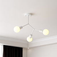 Lustre industriel LED avec plusieurs branches métalliques Rally