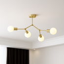 Lustre industriel LED avec plusieurs branches métalliques Rally