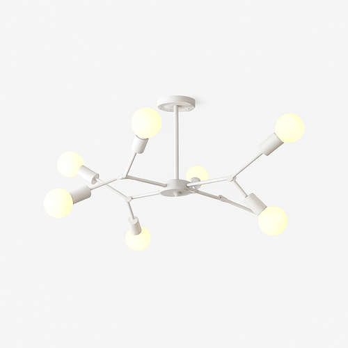 Lustre industriel LED avec plusieurs branches métalliques Rally - vue 9 sur 15