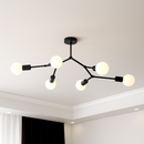 Lustre industriel LED avec plusieurs branches métalliques Rally